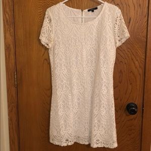 White Lace Mini Dress